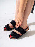 Load image into Gallery viewer, Fluffy Open-Toe Platform Slipper - BLACK