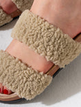Load image into Gallery viewer, Fluffy Open-Toe Platform Slipper - CAFE