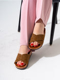 Load image into Gallery viewer, Leopard Print Criss-Cross - CAMEL