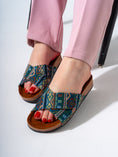 Load image into Gallery viewer, Boho Cross-Strap Slipper - GREEN