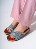 Load image into Gallery viewer, Boho Cross-Strap Slipper - BABY BLUE