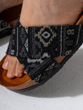 Load image into Gallery viewer, Boho Cross-Strap Slipper - BLACK