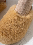 Load image into Gallery viewer, Faux Fur Fluffy Round Toe Clogs - BEIGE