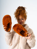 Load image into Gallery viewer, Faux Fur Fluffy Round Toe Clogs - CAMEL