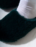Load image into Gallery viewer, Faux Fur Fluffy Round Toe Clogs - DARK GREEN