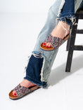 Load image into Gallery viewer, Checkered Tweed Crisscross Slides - PINK