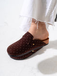 Load image into Gallery viewer, Micro-Studded Faux-Suede Clogs - BROWN