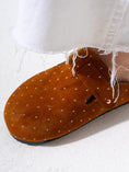 Load image into Gallery viewer, Micro-Studded Faux-Suede Clogs - CAMEL