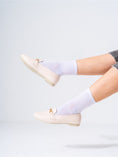 Load image into Gallery viewer, Croco-Embossed Flats-beige