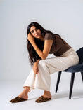 Load image into Gallery viewer, Faux Fur Animal Print Mules-brown