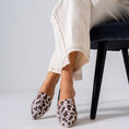 Load image into Gallery viewer, Faux Fur Animal Print Mules-white