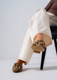 Load image into Gallery viewer, Faux Fur Animal Print Mules-cafe