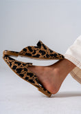 Load image into Gallery viewer, Faux Fur Animal Print Mules-cafe