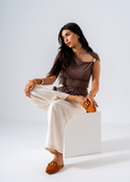 Load image into Gallery viewer, Moc-Toe Style Chain Mule-camel