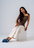 Load image into Gallery viewer, Moc-Toe Style Chain Mule-dark blue