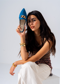 Load image into Gallery viewer, Moc-Toe Style Chain Mule-dark blue