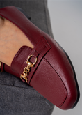 Load image into Gallery viewer, Croco-Embossed Flats-marron