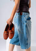 Load image into Gallery viewer, Croco-Embossed Flats-camel