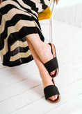 Load image into Gallery viewer, Casual Open-Knit Slides - black