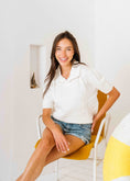 Load image into Gallery viewer, Cable-Knit Polo Shirt - white