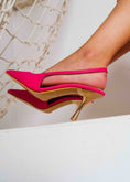 Load image into Gallery viewer, Elegant Sculpted Heel Slingbacks - pink