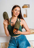 Load image into Gallery viewer, Chic Studded Slingback Clogs - olive