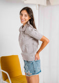 Load image into Gallery viewer, Cable-Knit Polo Shirt - gray