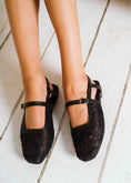 Load image into Gallery viewer, Lace Strap Slingback Mary Janes - black