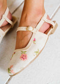 Load image into Gallery viewer, Vintage Floral Slingback Mary Janes - beige