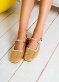 Load image into Gallery viewer, Glam Sequin Slingback Flats - gold