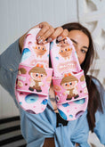 Load image into Gallery viewer, Playful Cartoon Macaron Slip-On Slides - pink