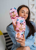 Load image into Gallery viewer, Playful Cartoon Macaron Slip-On Slides - pink