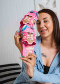 Load image into Gallery viewer, Playful Cartoon Macaron Slip-On Slides - fushia