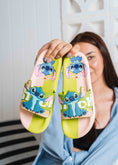 Load image into Gallery viewer, Cute Stitch Graphic Summer Slides - green