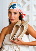 Load image into Gallery viewer, Vintage Floral Pointed Ballerinas - beige
