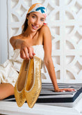 Load image into Gallery viewer, Glamour Sequin Flats - gold