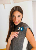 Load image into Gallery viewer, Crochet Flower Knit Vest - gray