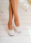 Load image into Gallery viewer, Braided Bow Ballet Flats - white