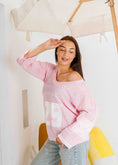 Load image into Gallery viewer, Retro Athletic Knit Sweater - pink