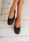 Load image into Gallery viewer, Braided Bow Ballet Flats - black