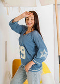Load image into Gallery viewer, Retro Athletic Knit Sweater - dark blue