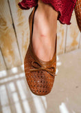 Load image into Gallery viewer, Braided Bow Ballet Flats - camel