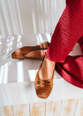 Load image into Gallery viewer, Braided Bow Ballet Flats - camel