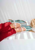 Load image into Gallery viewer, Zigzag Woven Mary Janes - blue