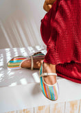 Load image into Gallery viewer, Zigzag Woven Mary Janes - green