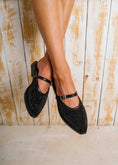 Load image into Gallery viewer, Leopard Pattern Pointed Mules - black
