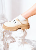 Load image into Gallery viewer, Lug-Sole Buckled Loafers - beige