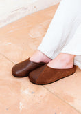 Load image into Gallery viewer, Mixed-Texture Minimalist Clogs - brown
