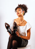 Load image into Gallery viewer, Elia Chic Square Toe Flat - brown