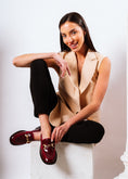 Load image into Gallery viewer, Elegant Horsebit Flat - maroon
